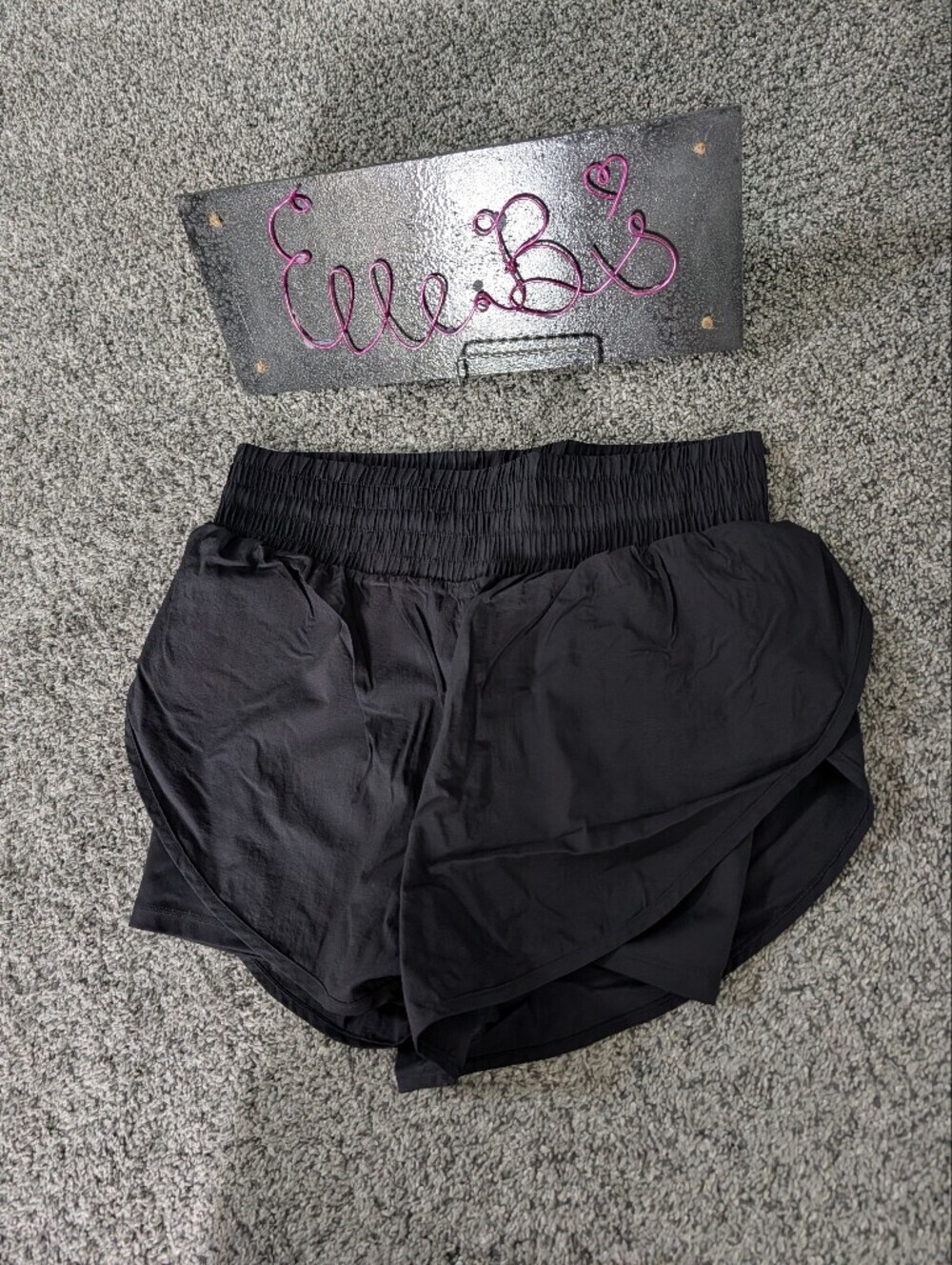 Euc all in motion Black Active Short with Smocked Waistband S